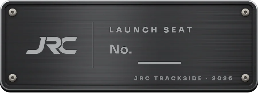 The launch seat badge, engraved with your seat number